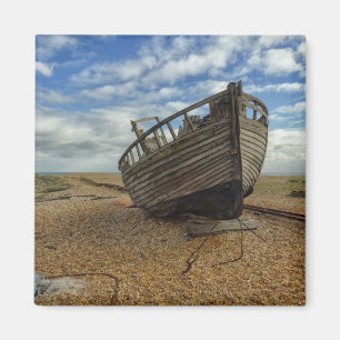 Verlaten Wooden Vissen Boat Dungeness Magneet