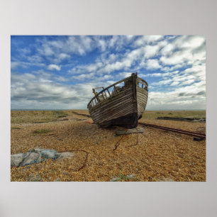 Verlaten Wooden Vissen Boat   Dungeness Poster