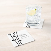 Verlaten zwarte bijkantoren kartonnen onderzetters (Insitu)