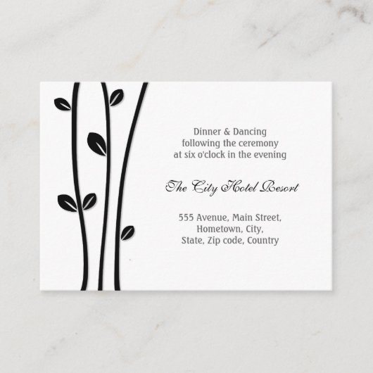 Verlaten zwarte bijkantoren Opvangingsbehuizing Informatiekaartje (Voorkant)