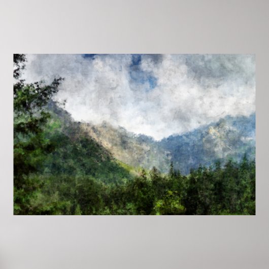 Verleden de bomen door MtnTopArt Poster (Voorkant)