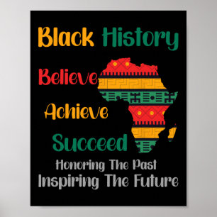 Verleden Inspirerende Toekomst Black History Maand Poster