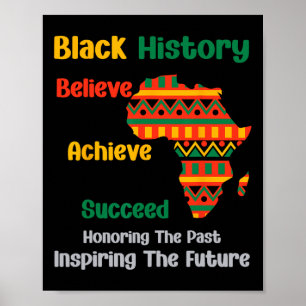 Verleden Inspirerende Toekomst Black History Maand Poster