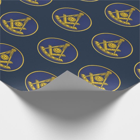 Verleden Meester Vrijmetselaar Vrijmetselarij Cadeaupapier (Hoek)