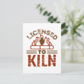 Verleend aan Kiln Pottery Maker keramiek Briefkaart (Staand voorkant)