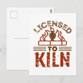 Verleend aan Kiln Pottery Maker keramiek Briefkaart (Voorkant / Achterkant)