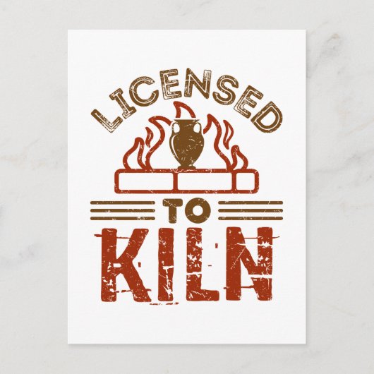 Verleend aan Kiln Pottery Maker keramiek Briefkaart (Voorkant)