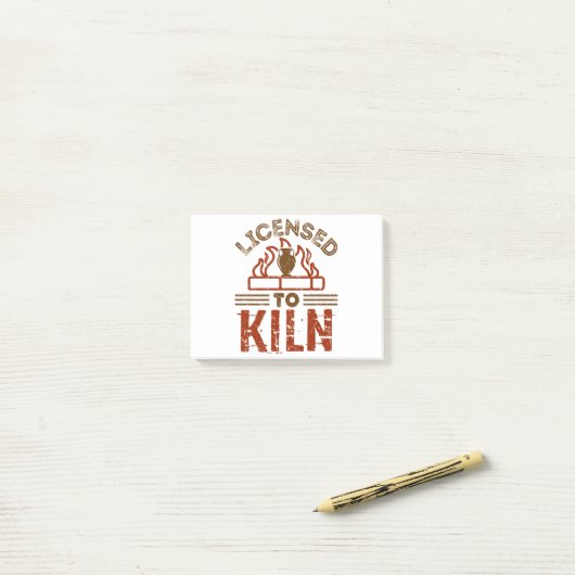 Verleend aan Kiln Pottery Maker keramiek Post-it® Notes (Op bureau)