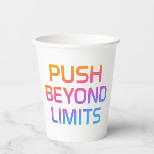 Verleg grenzen voorbij papieren bekers (Voorkant)