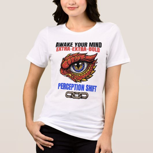 Verleg je mentale perceptie Tri-Blend shirt (Voorkant)