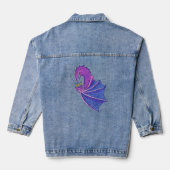 Verlegen draak Denim jas Jacket (Achterkant)