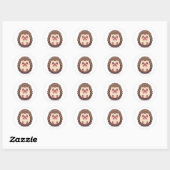 Verlegen Egeltje Ronde Sticker (Vel)