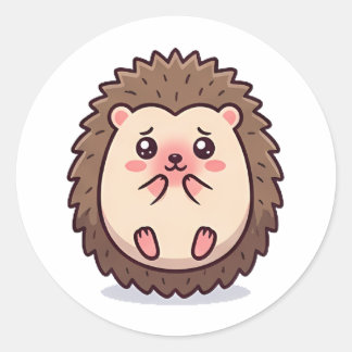 Verlegen Egeltje Ronde Sticker