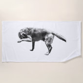 Verlegen in de schaduw strandlaken (Voorkant)