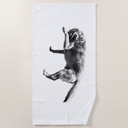 Verlegen in de schaduw strandlaken (Voorkant)