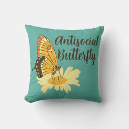 Verlegen introverte esthetische antisociale vlinde kussen