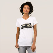 Verlegen kat  t-shirt (Voorkant volledig)