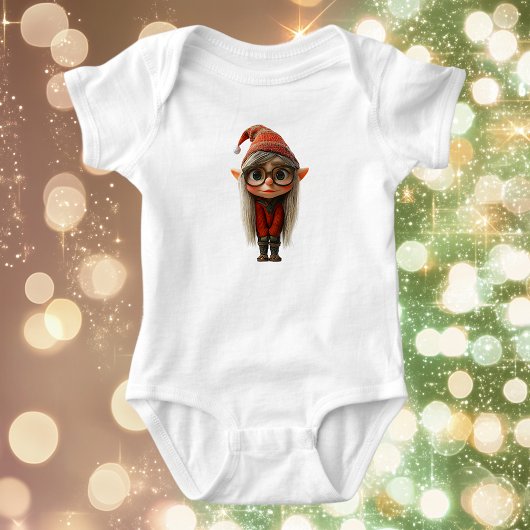 Verlegen Kerst Elf Baby Bodypakje Romper