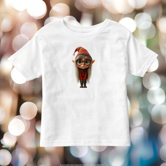 Verlegen Kerst Elf Peuter T-shirt