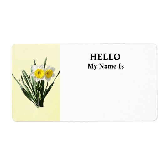Verlegen Narcisje Etiket (Voorkant)