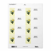 Verlegen Narcisje Etiket (Full Sheet)