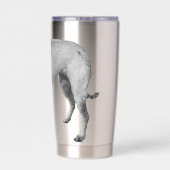 Verlegen-Neus Terrier Vrolijkheid Geïsoleerde Drinkbeker (Achterkant)