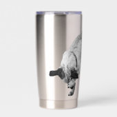 Verlegen-Neus Terrier Vrolijkheid Geïsoleerde Drinkbeker (Voorkant)