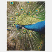 Verlegen Pauw Fleece Deken (Voorkant)