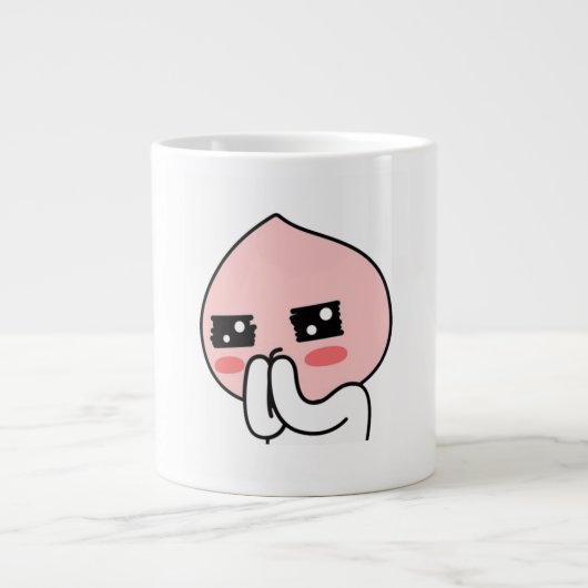 Verlegen perzik grote koffiekop (Voorkant)