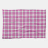 Verlegen roze en witte geruite gingham theedoek (Horizontaal)