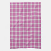 Verlegen roze en witte geruite gingham theedoek (Verticaal)