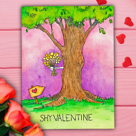 Verlegen Valentijnskaart van Nicole Janes Briefkaart