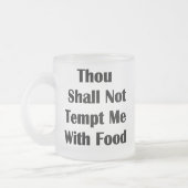 Verleid me niet met eten matglas koffiemok (Links)