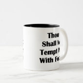 Verleid me niet met Voedsel Tweekleurige Koffiemok (Voorkant rechts)