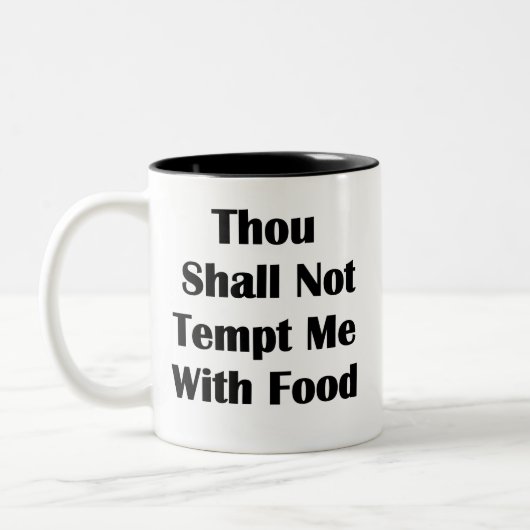 Verleid me niet met Voedsel Tweekleurige Koffiemok (Links)