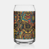 Verleidelijk Blauw "Aztec Dream" Gedrukt blik glas (Achterkant)