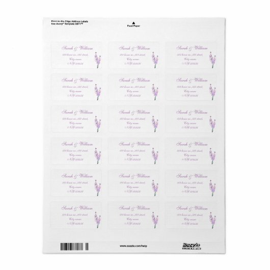 verleidelijk chique elegant delphinium retouradres etiket (Full Sheet)