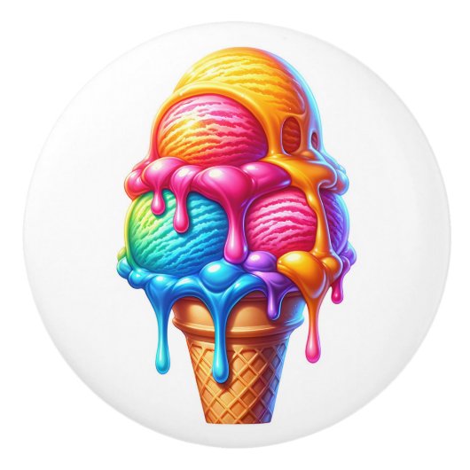 Verleidelijk ijs keramische knop (Voorkant)