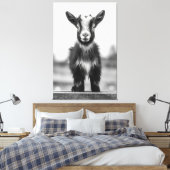 Verleidelijk monochromatische sierlijke Baby geite Canvas Afdruk (Insitu (Slaapkamer))