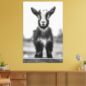 Verleidelijk monochromatische sierlijke Baby geite Canvas Afdruk (Insitu (Woonkamer))