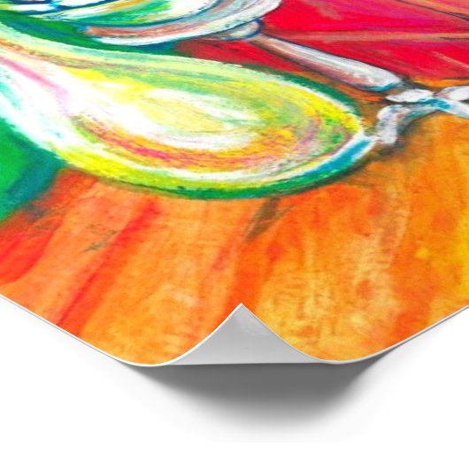 Verleidelijk monster met fruit poster (Hoek)