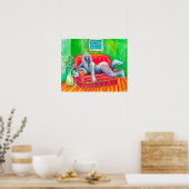 Verleidelijk monster met fruit poster (Keuken)