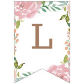 Verleidelijk Roos  Roze Monogram Liefde is Zoet Vlaggetjes (Tweede vlag)