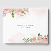 Verleidelijk Roos  Stoffig Roze Bloemen Bruiloft Gastenboek (Achterkant)