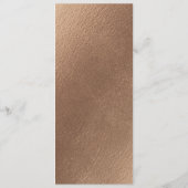 Verleidelijk Roos Stoffig Roze Bloemendiner Menu (Achterkant)