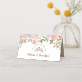 Verleidelijk Roos Stoffig Roze Tafelnummer Plaatskaartje (Achterkant)