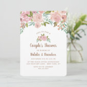 Verleidelijk Roos  Stoffig Roze Trouwdouche Kaart (Staand voorkant)