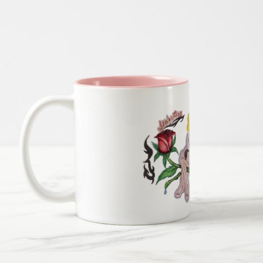 verleidelijk tweekleurige koffiemok (Links)