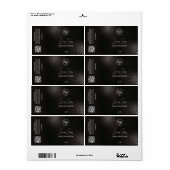 Verleidelijk zwarte glitter-zeeplabels etiket (Full Sheet)