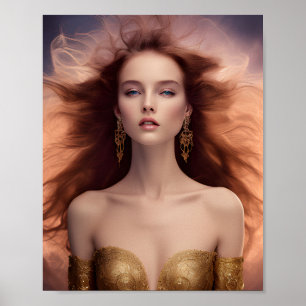 Verleidelijke allure: de betoverende blauwe blik poster